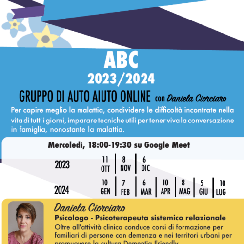 gruppo auto aiuto demenza familiari